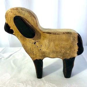 Donated. Handcrafted Country Chic Wooden Sheep! CLEAN & EXC COND.